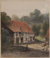 Z 093
<br/>
Boerenerf te Mühlhein an der Ruhr
<br/>
<em>Ravenswaay, Jan van (1789-1869)</em>